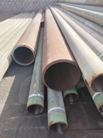 Large bore pipe with coated ends