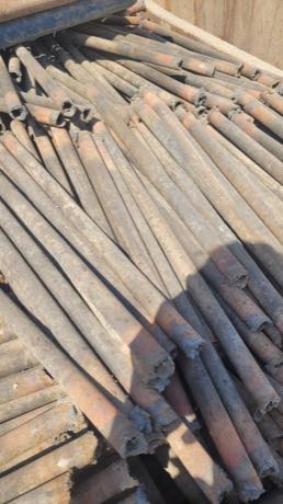 Pipe laid out in the yard